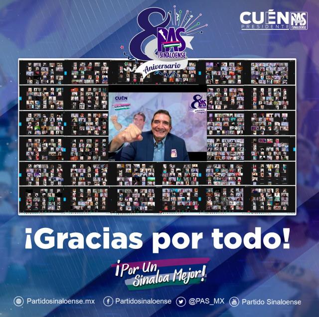 Festeja el 8Â° aniversario el Partido Sinaloense. 