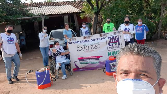 En la sindicatura de Sanalona el Partido Sinaloense lleva el programa del FumiPAS. 