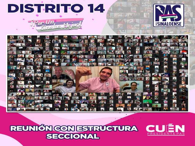 En reuniÃ³n nÃºmero 21 el Partido Sinaloense valida la estructura territorial del distrito 14. 