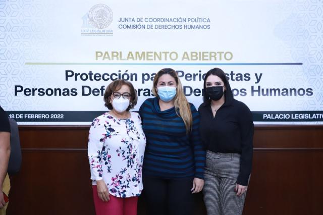 “Este Parlamento Abierto sobre Periodistas y Defensores de Derechos Humanos, es la muestra de que la