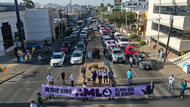 Los sinaloenses están con AMLO, la ola morada se hizo presente