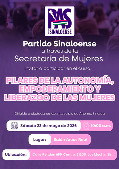 CURSO: Pilares de la autonomía, empoderamiento y liderazgo de las mujeres